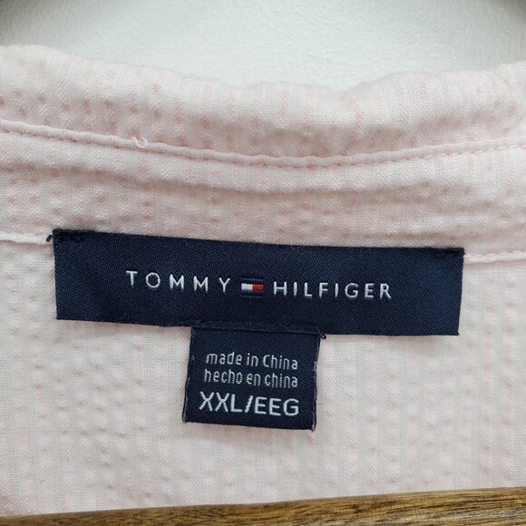 Tommy Hilfiger Womens Pink Layered Long Sleeve Button Shirt Top Blouse Size 2XL - Picture 11 of 15